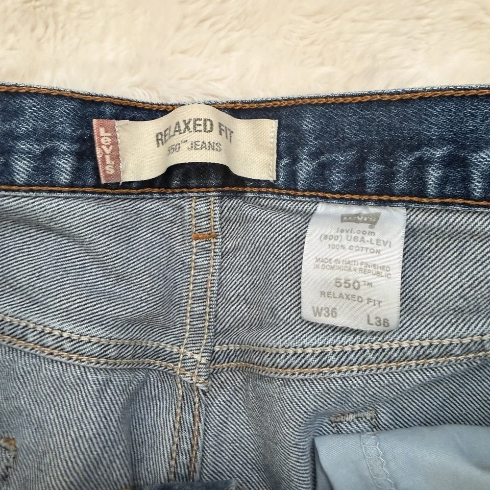 Levi's 550 Relaxed Fit Jeans 36x36 Y2K Era Made‎ in Haiti